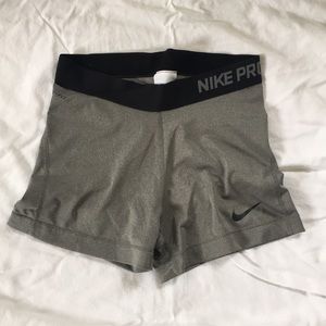 Nike grey spandex workout shorts